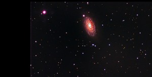 M63, also known as the Sunflower galaxy, is one such flocculent spiral galaxy. Although it only has two arms, many appear to be winding around its yellow core in this image captured by Hubble. The arms shine with the radiation from recently formed blue stars and can be more clearly seen in infrared observations. By imaging flocculent spiral galaxies like M63, astronomers hope to gain a better understanding of how stars form in such systems.